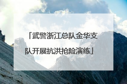 武警浙江总队金华支队开展抗洪抢险演练