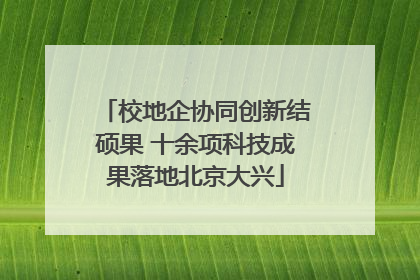 校地企协同创新结硕果 十余项科技成果落地北京大兴