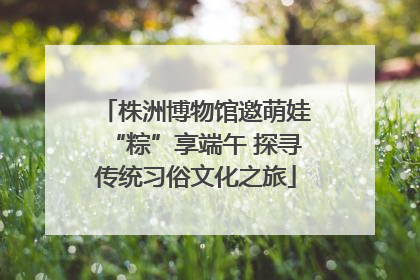株洲博物馆邀萌娃“粽”享端午 探寻传统习俗文化之旅