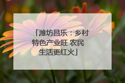 潍坊昌乐：乡村特色产业旺 农民生活更红火