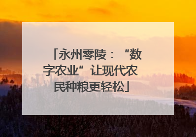 永州零陵：“数字农业”让现代农民种粮更轻松