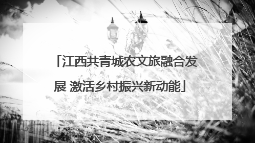 江西共青城农文旅融合发展 激活乡村振兴新动能