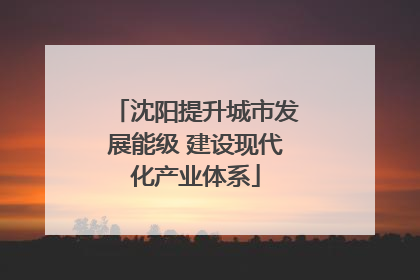 沈阳提升城市发展能级 建设现代化产业体系