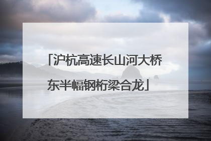 沪杭高速长山河大桥东半幅钢桁梁合龙