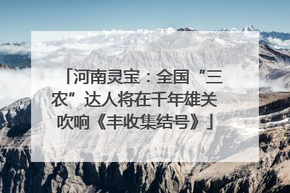 河南灵宝：全国“三农”达人将在千年雄关吹响《丰收集结号》