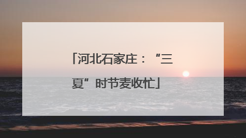 河北石家庄：“三夏”时节麦收忙