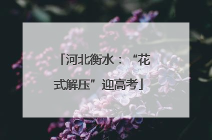 河北衡水：“花式解压”迎高考