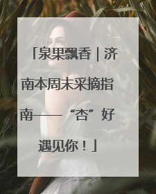 泉果飘香｜济南本周末采摘指南——“杏”好遇见你！