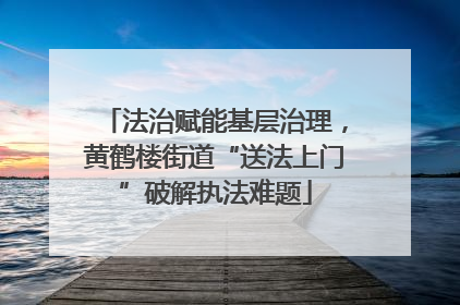 法治赋能基层治理，黄鹤楼街道“送法上门”破解执法难题