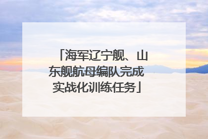 海军辽宁舰、山东舰航母编队完成实战化训练任务