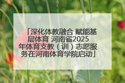 深化体教融合 赋能基层体育 河南省2025年体育支教（训）志愿服务在河南体育学院启动