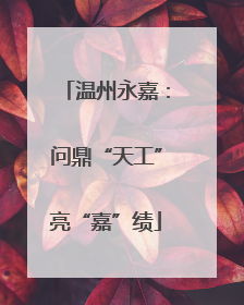 温州永嘉：问鼎“天工”亮“嘉”绩