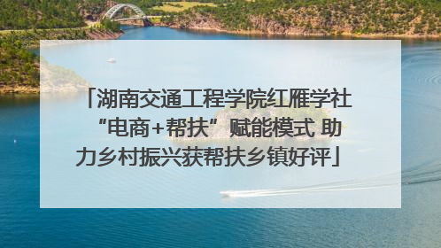 湖南交通工程学院红雁学社“电商+帮扶”赋能模式 助力乡村振兴获帮扶乡镇好评
