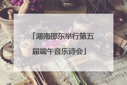 湖南邵东举行第五届端午音乐诗会
