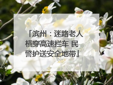 滨州：迷路老人横穿高速拦车 民警护送安全地带