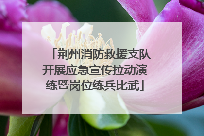 荆州消防救援支队开展应急宣传拉动演练暨岗位练兵比武