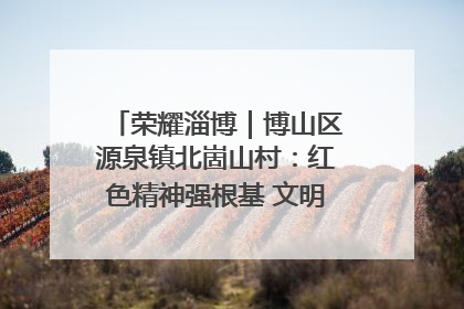 荣耀淄博｜博山区源泉镇北崮山村：红色精神强根基 文明新风润山乡