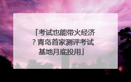 考试也能带火经济？青岛首家测评考试基地月底投用