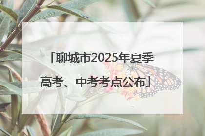 聊城市2025年夏季高考、中考考点公布