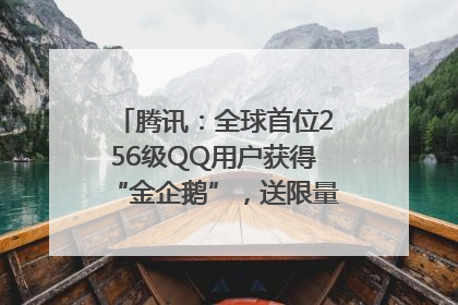 腾讯：全球首位256级QQ用户获得“金企鹅”，送限量版神秘惊喜等礼物