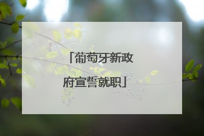 葡萄牙新政府宣誓就职