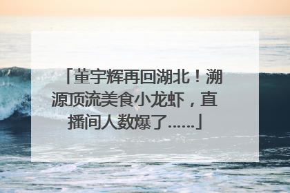 董宇辉再回湖北！溯源顶流美食小龙虾，直播间人数爆了……