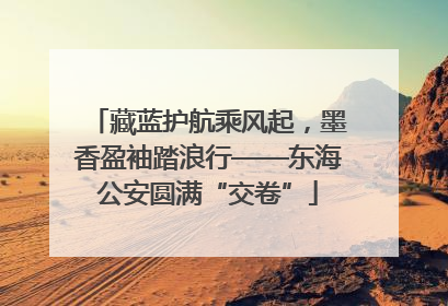 藏蓝护航乘风起，墨香盈袖踏浪行——东海公安圆满“交卷”