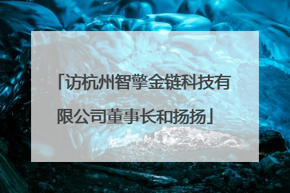 访杭州智擎金链科技有限公司董事长和扬扬