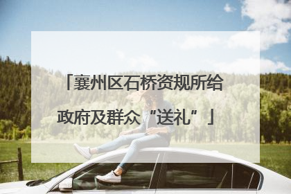 襄州区石桥资规所给政府及群众“送礼”