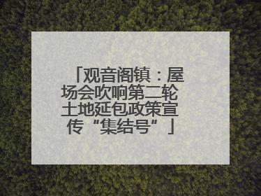 观音阁镇：屋场会吹响第二轮土地延包政策宣传“集结号”