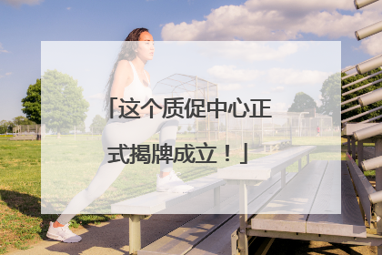 这个质促中心正式揭牌成立！