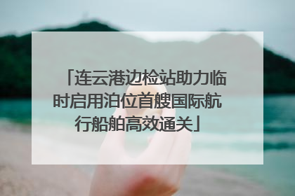 连云港边检站助力临时启用泊位首艘国际航行船舶高效通关