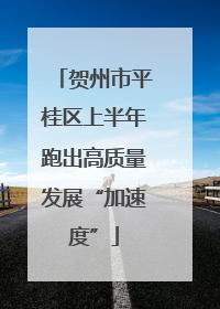 贺州市平桂区上半年跑出高质量发展“加速度”