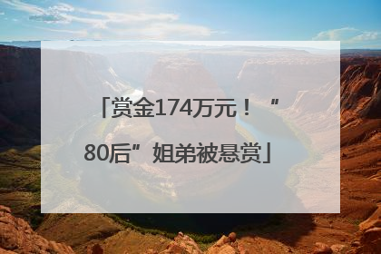 赏金174万元！“80后”姐弟被悬赏
