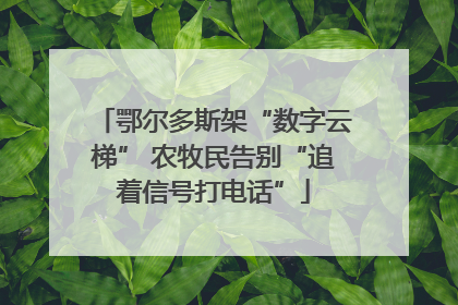鄂尔多斯架“数字云梯” 农牧民告别“追着信号打电话”