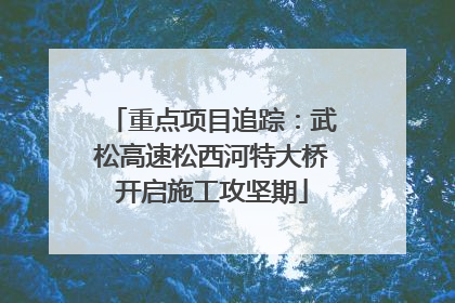 重点项目追踪：武松高速松西河特大桥开启施工攻坚期