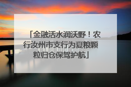 金融活水润沃野！农行汝州市支行为夏粮颗粒归仓保驾护航
