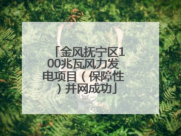 金风抚宁区100兆瓦风力发电项目（保障性）并网成功