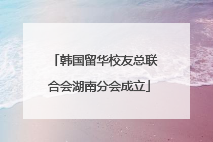 韩国留华校友总联合会湖南分会成立