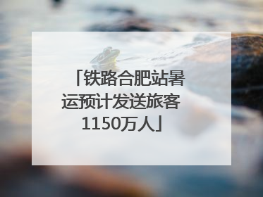 铁路合肥站暑运预计发送旅客1150万人