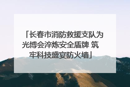 长春市消防救援支队为光博会淬炼安全盾牌 筑牢科技盛宴防火墙