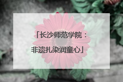 长沙师范学院：非遗扎染润童心