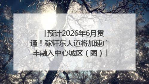 预计2026年6月贯通！稼轩东大道将加速广丰融入中心城区（图）