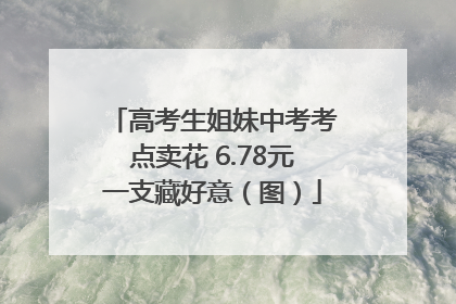 高考生姐妹中考考点卖花 6.78元一支藏好意（图）