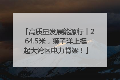 高质量发展能源行丨264.5米，狮子洋上挺起大湾区电力脊梁！