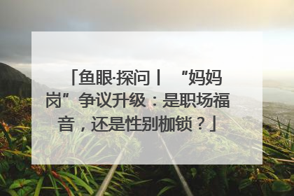 鱼眼·探问丨 “妈妈岗”争议升级：是职场福音，还是性别枷锁？