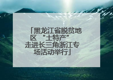 黑龙江省脱贫地区 “土特产” 走进长三角浙江专场活动举行