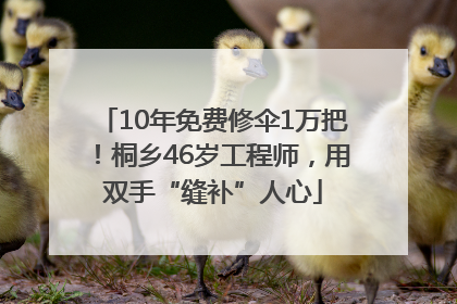 10年免费修伞1万把！桐乡46岁工程师，用双手“缝补”人心