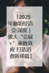 2025年廊坊经洽会·深度｜放大“会展+”乘数效应 打造消费新场景