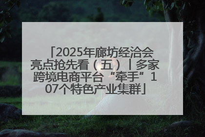 2025年廊坊经洽会亮点抢先看（五）丨多家跨境电商平台“牵手”107个特色产业集群